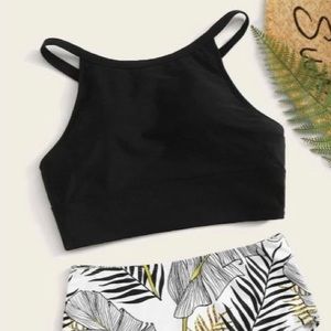 🆕 SHEIN | High Neck Black Swim Bikini Top